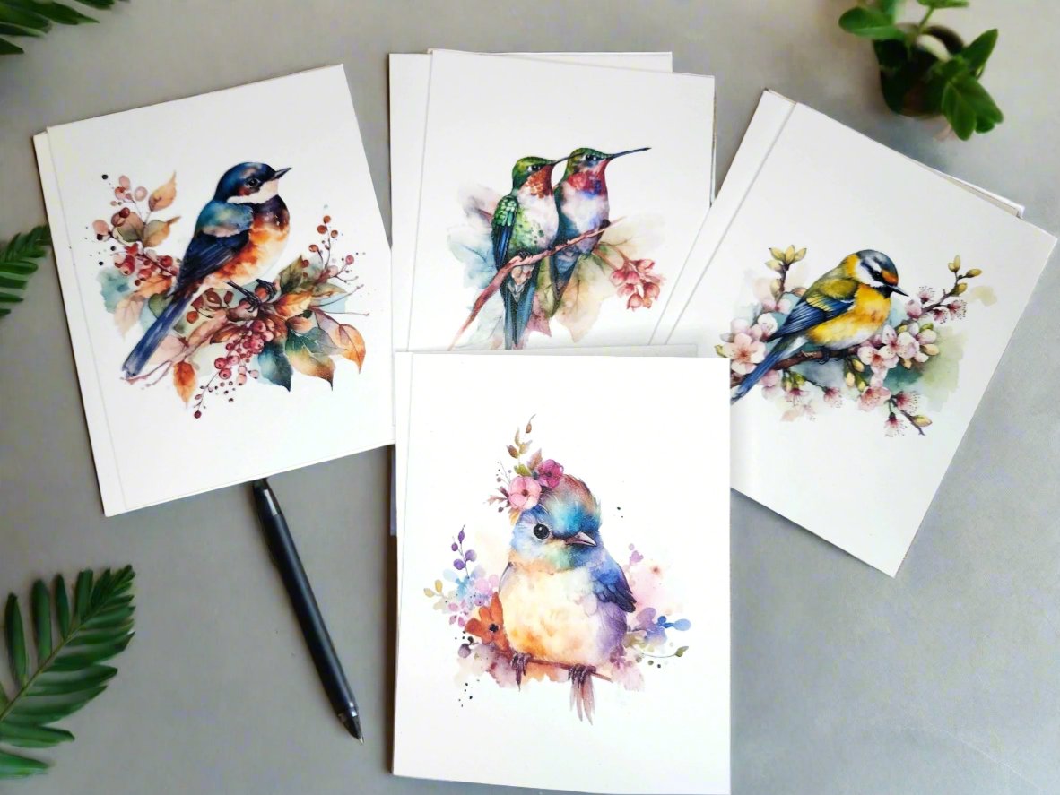 Beautiful Birds Folded Card Set