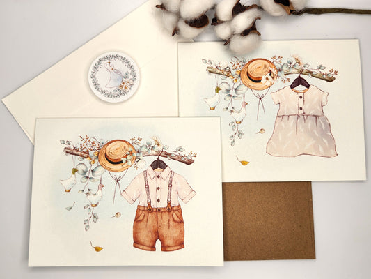 Elegant Baby Folded Cards