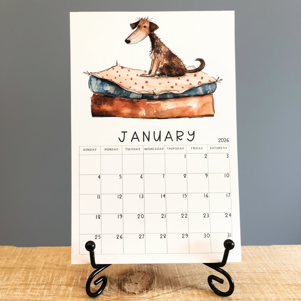 Dog Desk Calendar