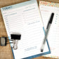 Today planner pad for the student.  There is a place to record Today's schedule, assignments due, time block to dos and my rewards for a productive day.